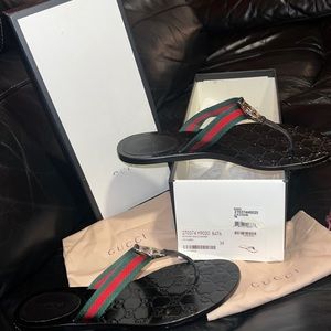 Authentic Used Gucci Nylon Lifford Sandals